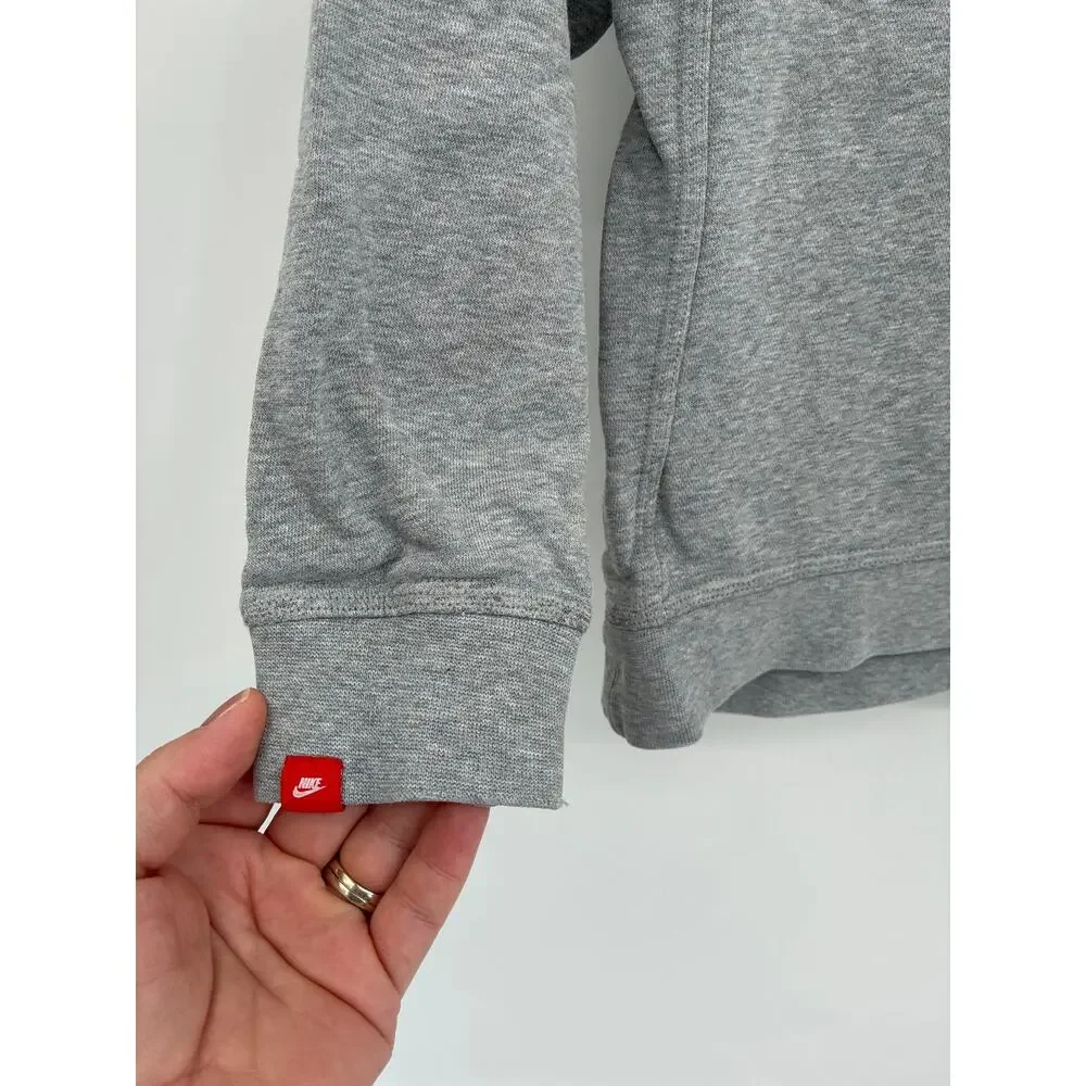 Nike Camo French Terry Crew Neck Pullover Sweatshirt Pocket Kids Medium